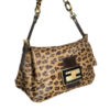 Fendi Leopard Print Calfskin Mini Mamma Shoulder Baguette Bag in Brown / Tortoiseshell / Gold - Image 2