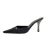 Chanel Travel Logo Mule Heels in Black / Silver UK 4.5 - Image 3
