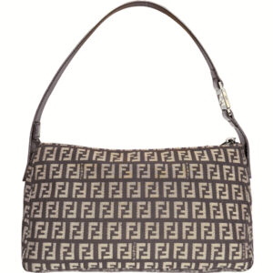 Vintage Fendi Monogram Shoulder Bag in Brown | NITRYL