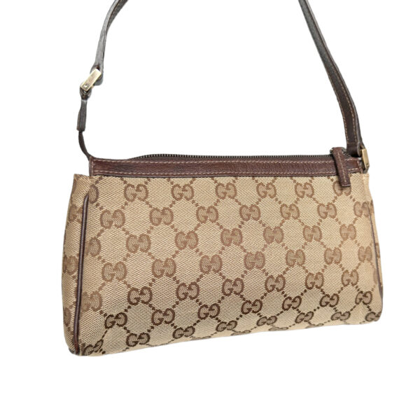 Gucci Monogram Mini Shoulder Bag in Beige / Brown / Gold - Image 4