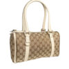 Gucci Monogram Boston Shoulder Bag in Beige / Cream / Gold - Image 2