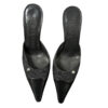 Chanel Travel Logo Mule Heels in Black / Silver UK 4.5 - Image 2