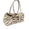 Prada Zebra Print Calfskin Shoulder Bag in White / Brown - Image 2
