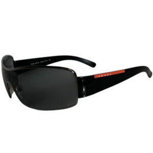 Vintage Prada Sport Logo Wraparound Sunglasses in Black / Red | NITRYL