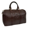Gucci Monogram Leather Boston Bag in Brown / Gold - Image 2