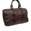Gucci Monogram Leather Boston Bag in Brown / Gold - Image 4