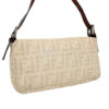 Fendi Zucca Monogram Shoulder Baguette Bag in Cream / Brown / Silver - Image 5