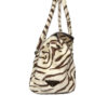 Prada Zebra Print Calfskin Shoulder Bag in White / Brown - Image 3