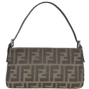 Vintage Fendi Zucca Monogram Mini Shoulder Bag in Brown | NITRYL