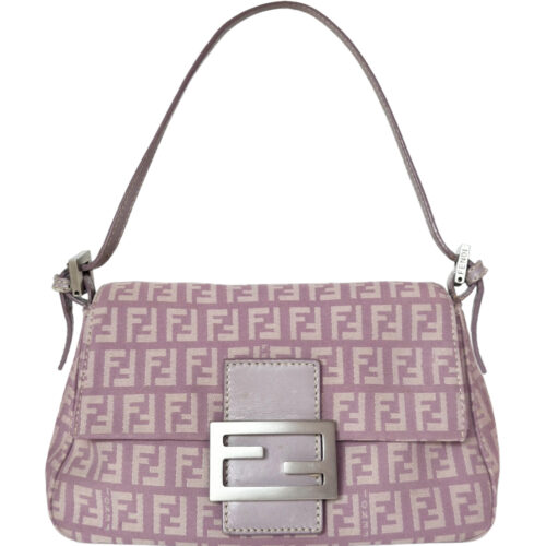 Vintage Fendi Monogram Mini Mamma Shoulder Baguette Bag in Lilac / Pink | NITRYL