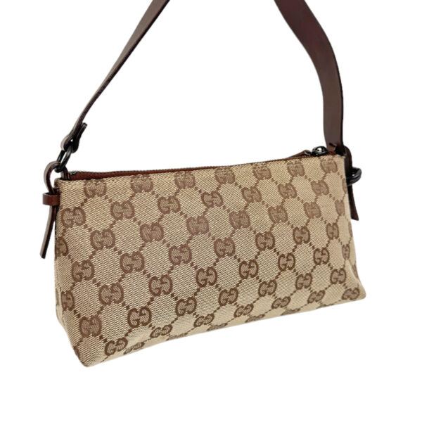 Gucci Monogram Mini Shoulder Bag in Beige / Brown - Image 4