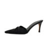 Gucci Monogram Bow Mule Heels in Black UK 3 - Image 3