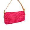 Fendi Zucchino Monogram Shoulder Baguette Bag in Hot Pink / Beige / Gold - Image 4