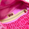 Fendi Zucchino Monogram Shoulder Baguette Bag in Hot Pink / Beige / Gold - Image 5