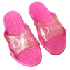 Dior Logo Rubber Pool Slides in Pink UK 6 - Image 2