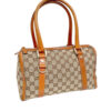 Gucci Monogram Boston Shoulder Bag in Beige / Tan / Gold - Image 2