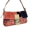 Fendi Speckled Fur Shoulder Baguette Bag in Orange / Brown / Tan - Image 2