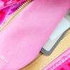 Fendi Zucchino Monogram Shoulder Baguette Bag in Hot Pink / Beige / Gold - Image 6