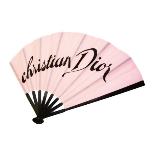 Vintage Dior Collectable Hand Fan in Pink / Silver | NITRYL