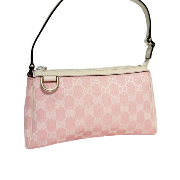 Gucci Monogram Mini Shoulder Bag in Baby Pink / White - Image 2