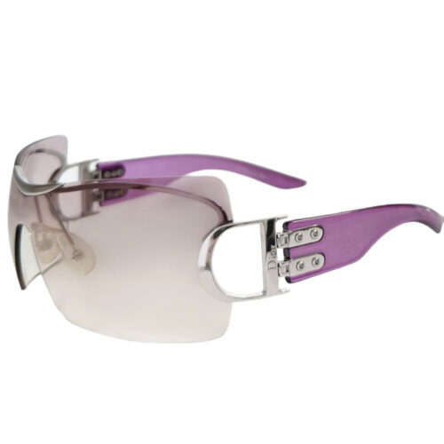 Vintage Dior Airspeed Oversized Wraparound Sunglasses in Purple | NITRYL