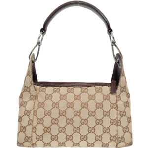 Vintage Gucci Monogram Shoulder Bag in Beige / Brown | NITRYL