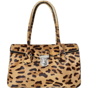 Vintage Prada Leopard Print Calfskin Shoulder Bag | NITRYL