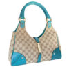 Gucci Monogram Jackie Shoulder Bag in Beige / Aqua Blue / Gold - Image 2