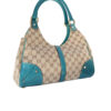 Gucci Monogram Jackie Shoulder Bag in Beige / Aqua Blue / Gold - Image 4