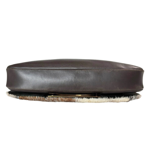 Dior Mottled Fur Malice Shoulder Bag in Brown / Grey / Gold - Image 5