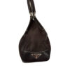 Prada Nylon Buckle Half Moon Shoulder Bag in Brown / Silver - Image 3