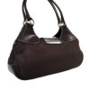 Prada Nylon Buckle Half Moon Shoulder Bag in Brown / Silver - Image 4