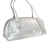 Gucci Monogram Leather Bow Shoulder Bag in Metallic Silver - Image 4