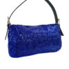 Fendi Beaded Shoulder Baguette Bag in Electric Blue / Black / Silver - Image 4