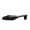 Chanel Bow Logo Suede Mules in Black / Silver UK 3 - Image 3