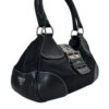 Prada Nylon Buckle Half Moon Shoulder Bag in Black / Silver - Image 2