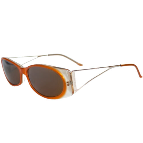 Vintage Miu Miu Logo Wire Sunglasses in Clear / Silver / Orange | NITRYL