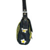 Fendi Daisy Flower Denim Shoulder Baguette Bag in Blue / White / Green - Image 3