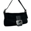 Fendi Silk Classic Shoulder Baguette Bag in Black / Silver - Image 2