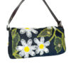 Fendi Daisy Flower Denim Shoulder Baguette Bag in Blue / White / Green - Image 4