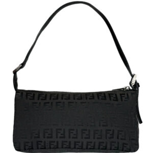 Vintage Fendi Monogram Mini Shoulder Bag in Black | NITRYL