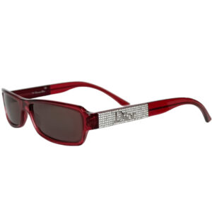 Vintage Dior Diamante Logo Chunky Sunglasses in Red / Silver | NITRYL