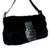 Fendi Rabbit Fur Shoulder Baguette Bag in Black - Image 2