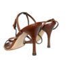 Gucci Logo Strappy Heels in Tan / Gold UK 4.5 - Image 3