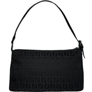 Vintage Fendi Monogram Shoulder Bag in Black | NITRYL