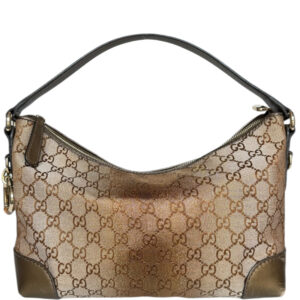 Gucci Monogram Ombre Shoulder Bag in Metallic Brown / Gold | NITRYL