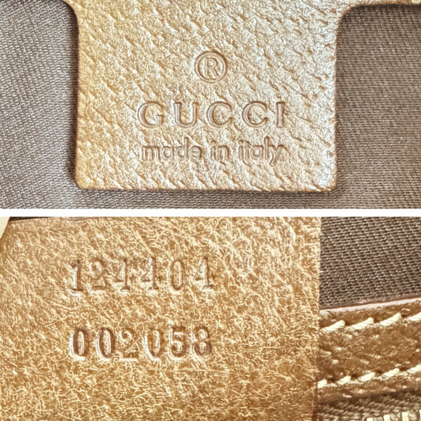 Gucci Monogram Jackie Shoulder Bag in Beige / Brown / Gold - Image 6