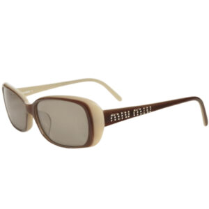 Vintage Miu Miu Diamante Logo Sunglasses in Beige / Brown | NITRYL