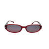 Chanel Logo Diamante Chunky Sunglasses in Red / Silver - Image 2