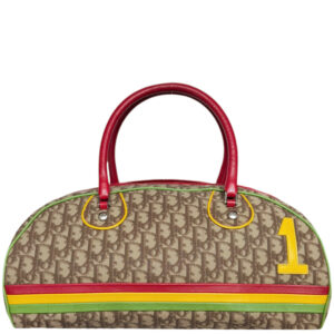 Vintage Dior Monogram Rasta Bowling Bag in Brown / Red - Yellow - Green | NITRYL